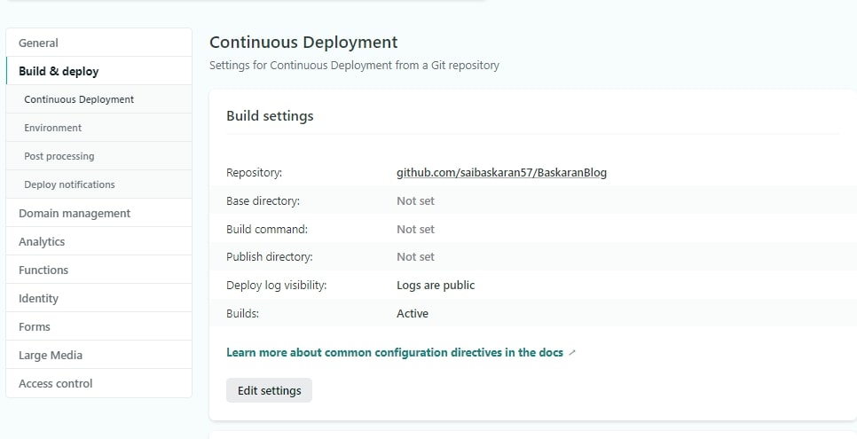 Netlify step 7